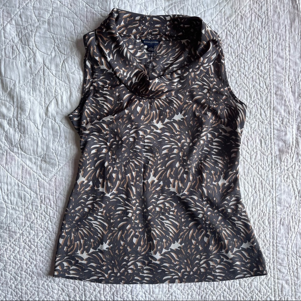 Banana Republic Factory floral cowl neck blouse